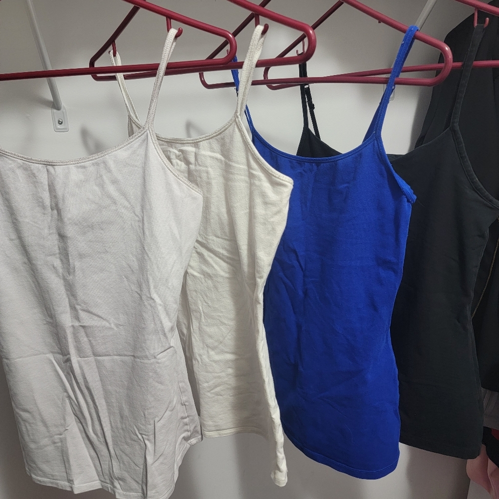 4 Double Lined Tank Tops / Camis Bundle Size Small